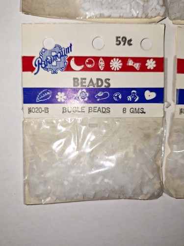 Vintage Jewelry Making Bugle Beads Lot Of 17 Paramount Novelties 4020-B 8 GMS - Picture 2 of 3