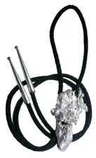 2 1/3 x 1 3/4 Inch 68.6 Gram Silver Casted Nugget Bolo Tie And Tip EPBT320/31925