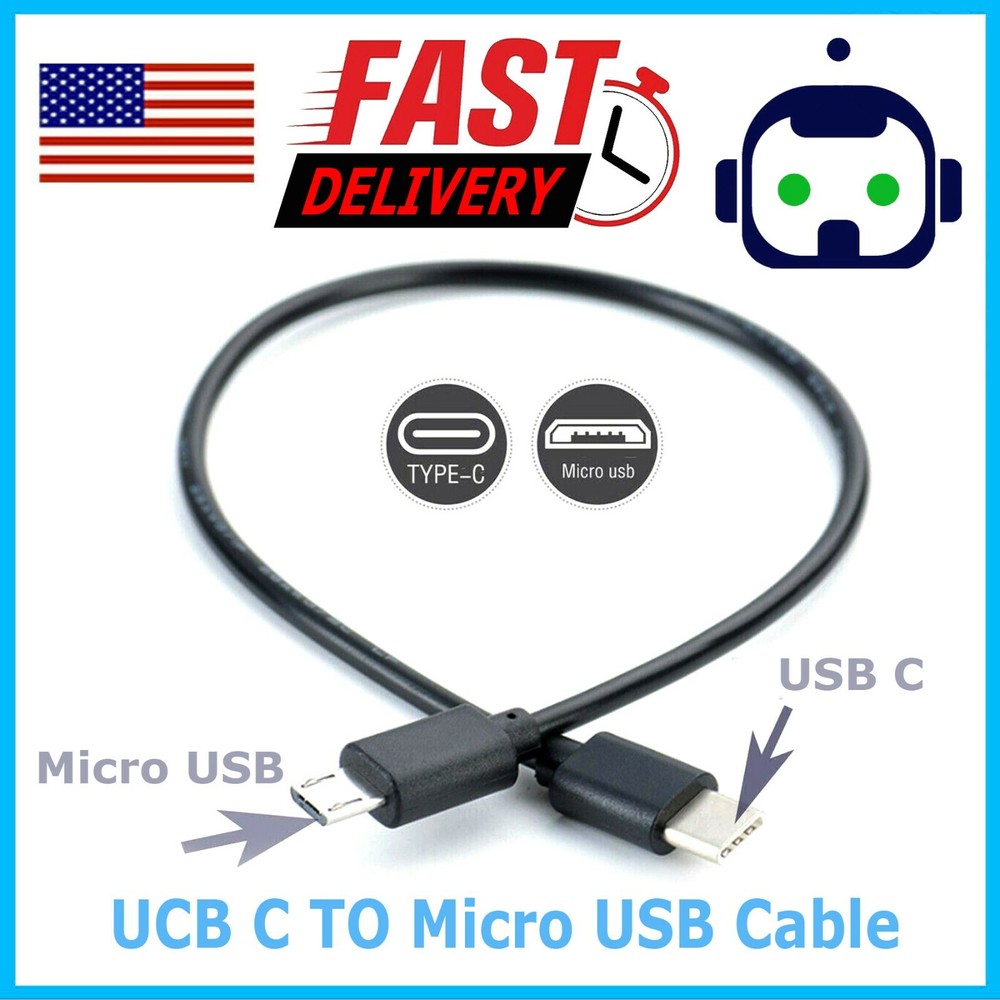 USB 3.1 USB-C Type C to Micro USB Male Sync OTG Charge Data Transfer Cable Cord