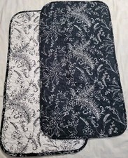 Southshore Fine Linens Quilted Pillow Shams 2 King Sized Navy White Reversible