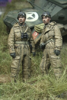 MW22 ALPINE MINIATURES 35050 WW2 BRITISH TANK CREW SET  1/35 FIGURE