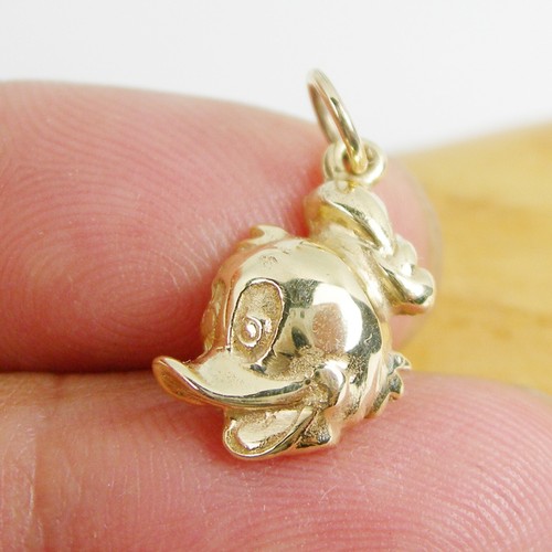 Donald Duck Cartoon Charm Pendant Genuine 375 9ct 9k Yellow Gold, C228 - Picture 5 of 9