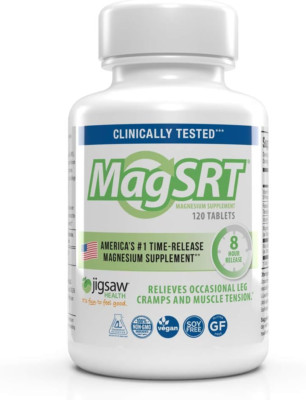 MAG SRT | Magnesium Supplement with Vitamin B6, Folate & B12 | 120 Tablets