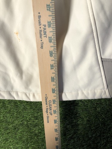 CB sports white with gray & green zips jacket.Windproof, water resistant. Medium - Picture 5 of 6
