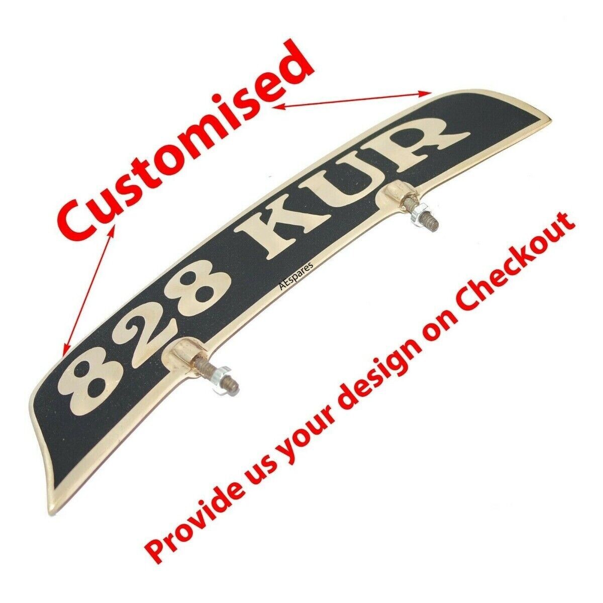 Customized Front Mudguard License Number Plate Motorcycle