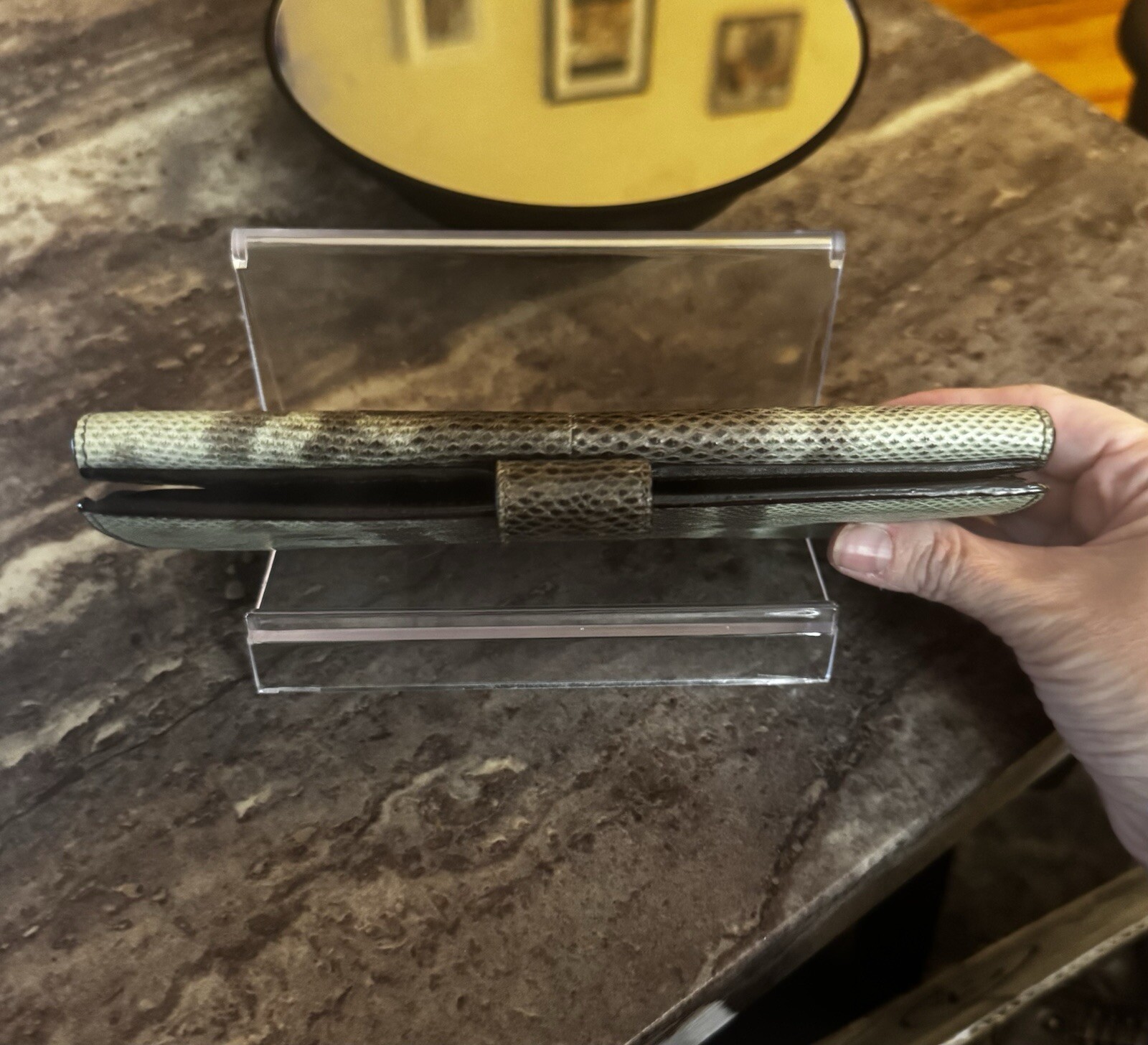 STUNNING Authentic Gucci Green Python Snakeskin L… - image 6