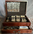 NIB Joan of Arc International Sterling Silver FlatwareSet for 8 Reed Barton Case