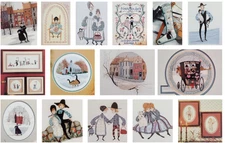 P Buckley Moss June Grigg Designs-Amish theme cross stitch patterns leaflets