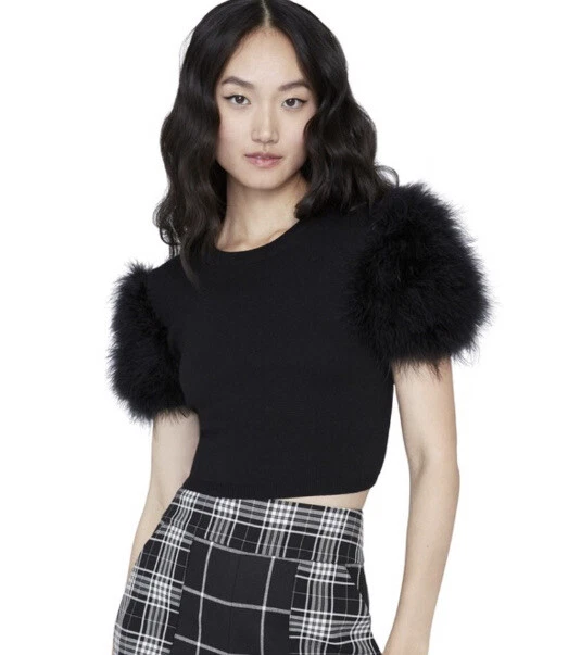 Alice and olivia top ciara cropped sweater