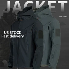 Military Mens Coat Jacket Waterproof Tactical Soft Shell Jacket Work Windbreaker