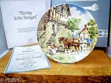 WEDGWOOD Collectors Plate Life on the Farm Morning FarmYard Certificate & Box