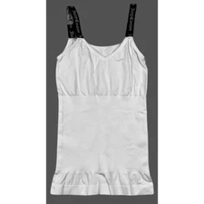 Juicy Couture babydoll Cami Top Ruffle Trim Sleeveless V-Neck White