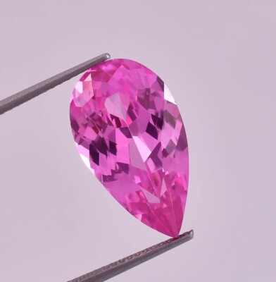 11x18 MM Natural Royal Pink Ceylon Sapphire Pear Cut Loose Gemstone Certified