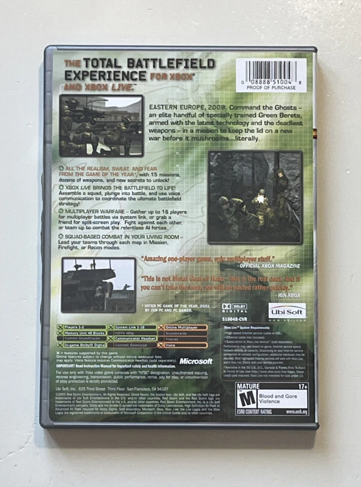 Tom Clancys Ghost Recon (Microsoft Xbox, 2002) CIB Tested & Working 💯 - Image 2 of 4