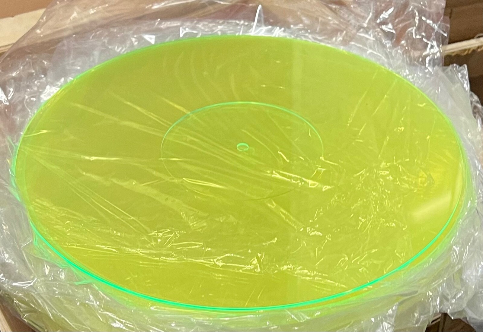 Neon Green Acrylic Slipmat Vinyl Record Album LP 12in Turntable Platter