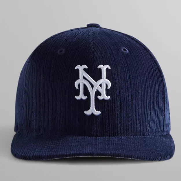 Kith & New Era for NY Mets Novelty Corduroy 59FIFTY Low Profile Cap Hat 7  1/4