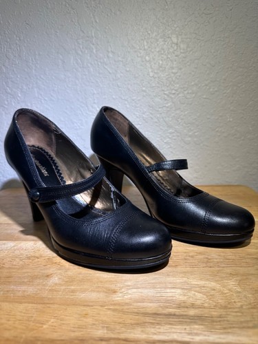 Women's Naturalizer Marmot Black Leather Pumps Shoes Size 7 comfort - Picture 7 of 8
