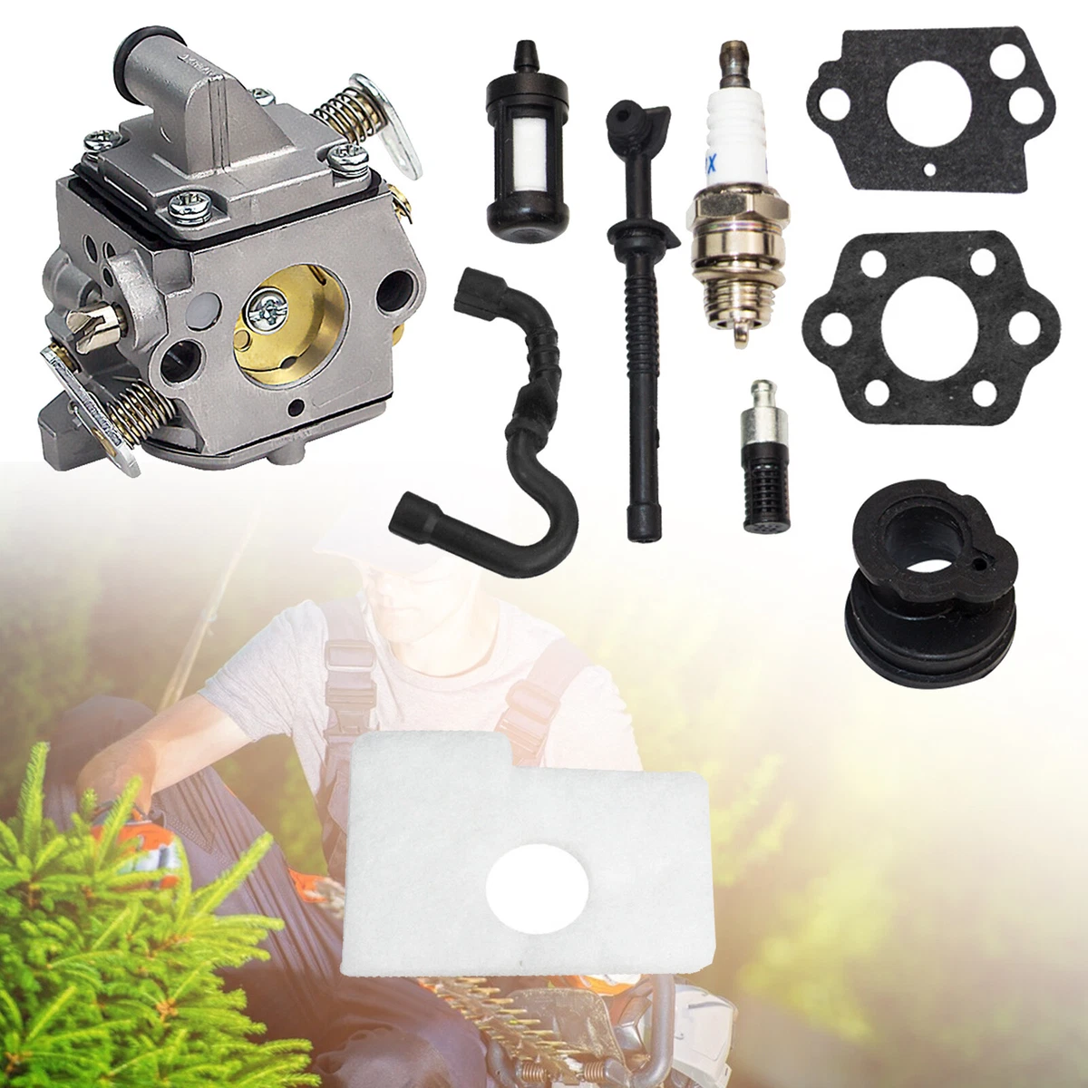 Carburetor Carb For Stihl MS180C MS170 MS180 017 018 Chainsaw Air Filter Tune Up