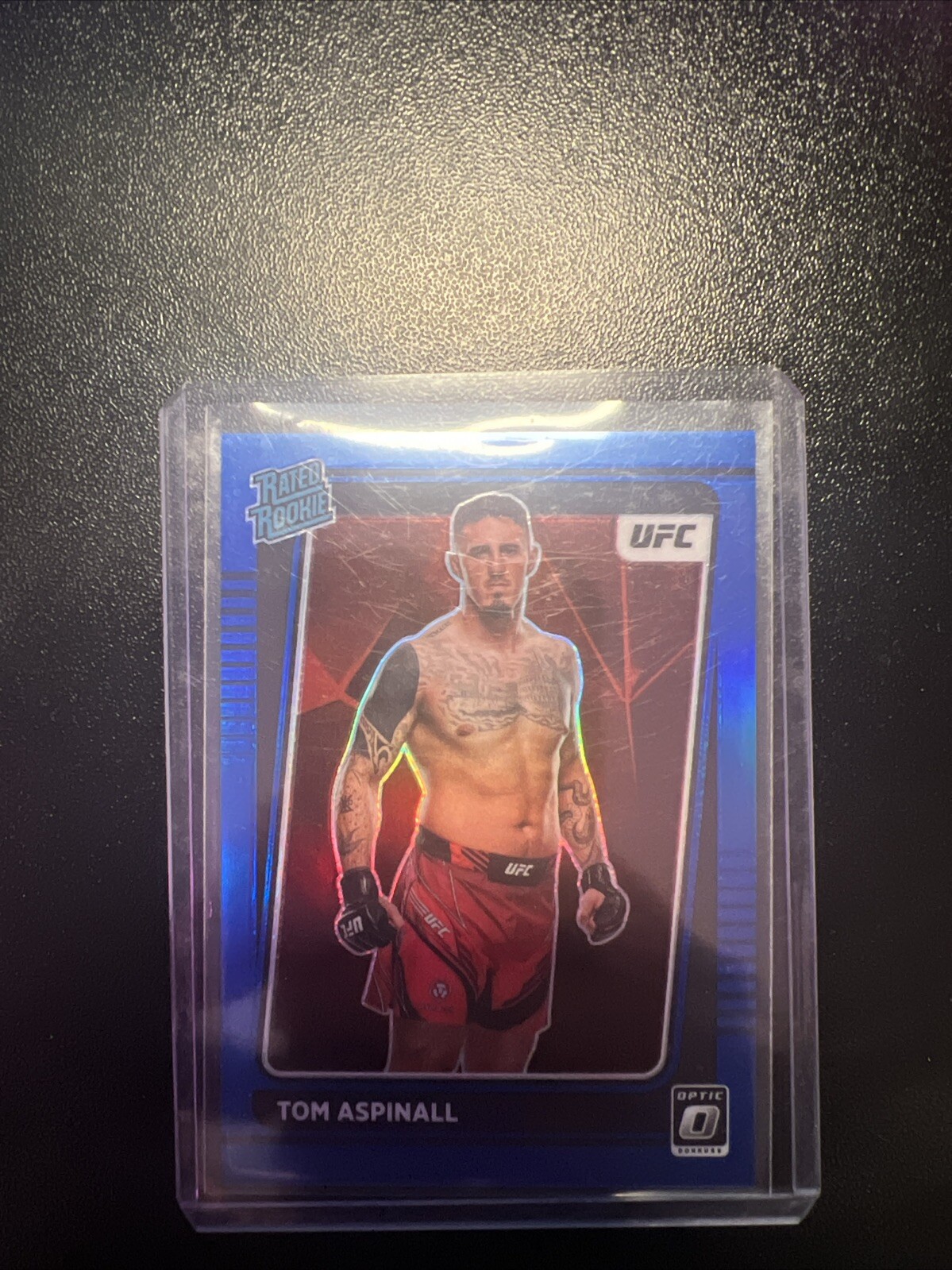2022 Panini Donruss Optic UFC - Rated Rookie Purple Prizm #120 Tom Aspinall (RC)