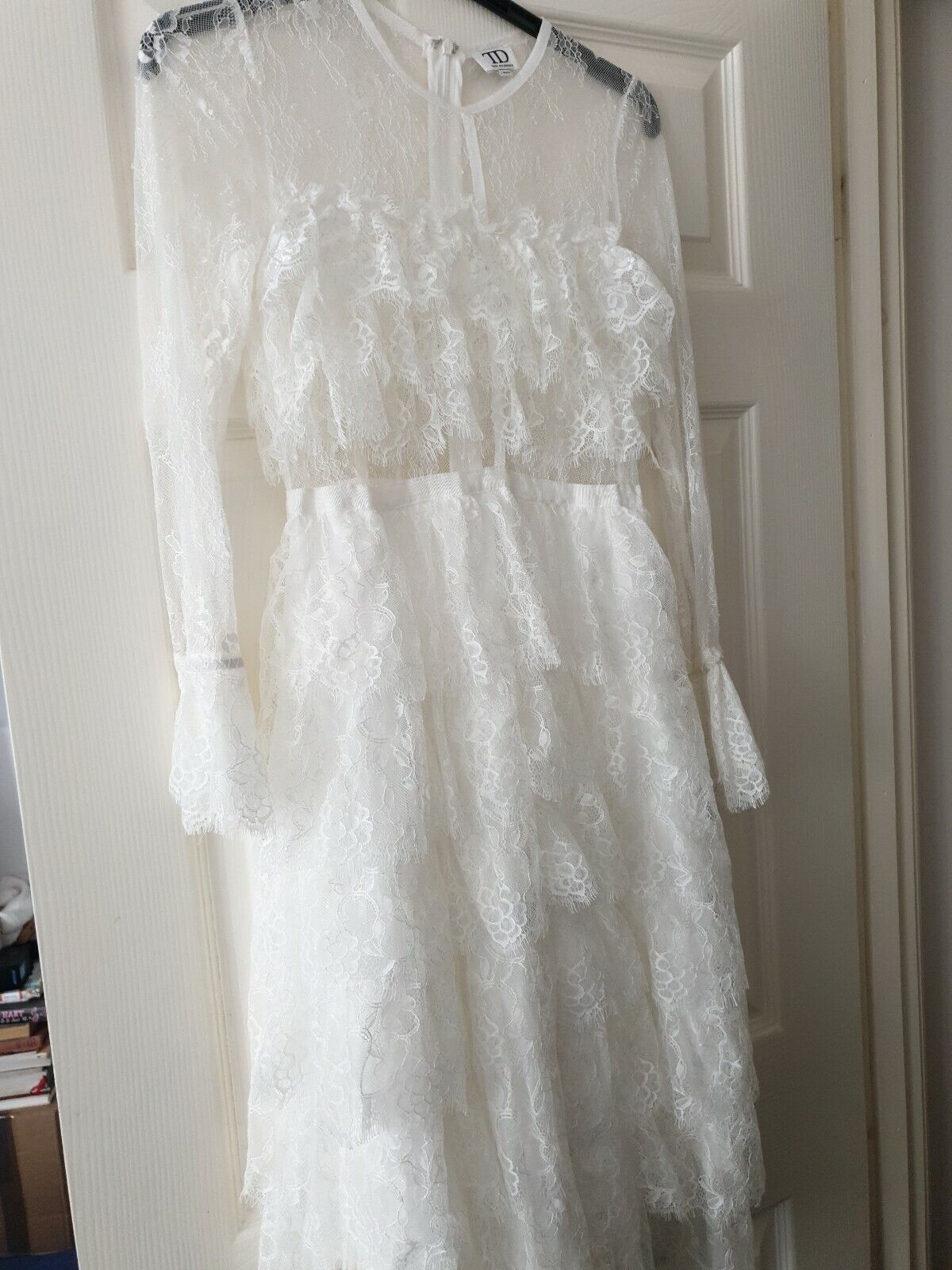 True Decadence Beautiful Cream White Lace Dress Size … - Gem