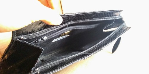 Vtg 1980's SUSAN GAIL Made in Spain Snakeskin Clutch Shoulder Bag Luxurious Chic - Picture 6 of 8