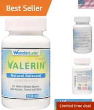 Valerian Natural Relaxant: 250ct Stress & Muscle Relief Tablets, All-Natural