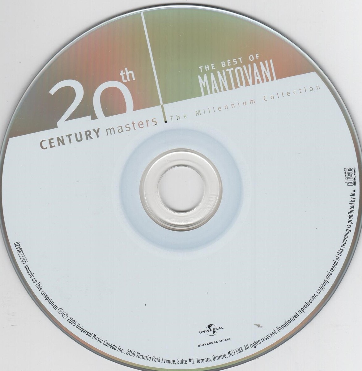 20th Century Masters - The Best Of MANTOVANI - The