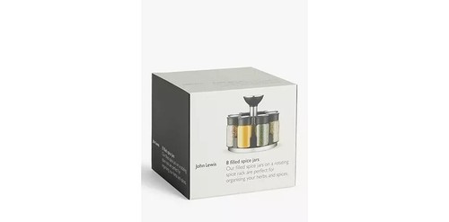 John Lewis Freestanding Filled Spice Rack Carousel 8 Jar (H16.5cm x Dia. 18cm) - Picture 5 of 6
