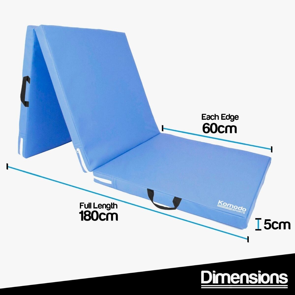 Tri Folding Yoga Exercise Mat Pilates Gym Crash Workout Home Training