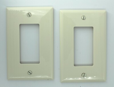PACK OF 2 ALMOND ROCKER WALL PLATES COOPER/EATON PJ26A INDIVIDUAL WRAP NEW
