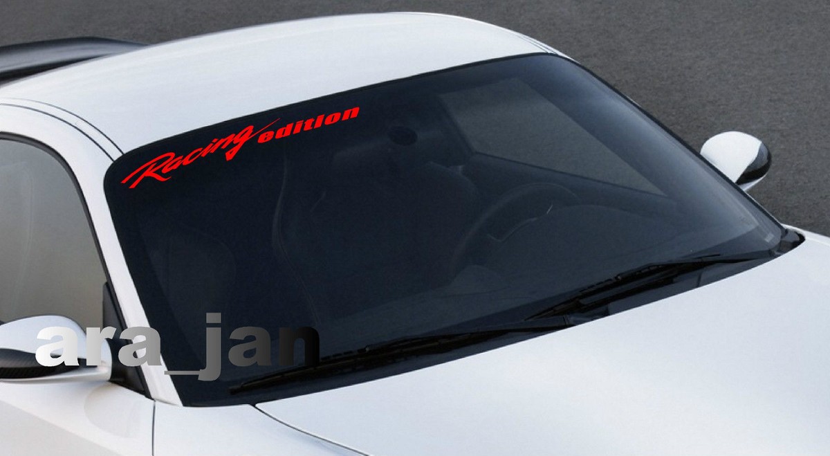 Windshield Sport Decal Sticker - Racing Car Emblem Logo - Motorsport Performance Look