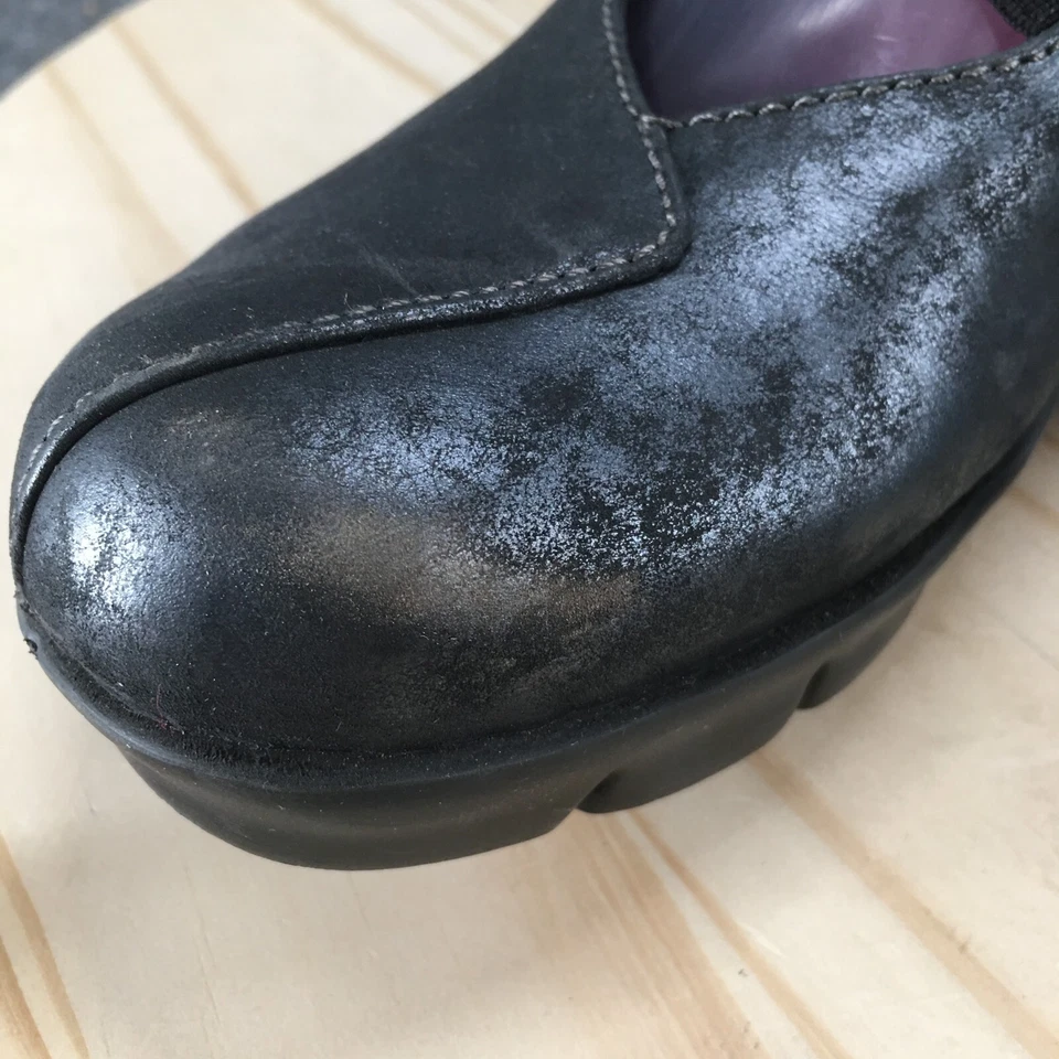 Zapatos Privo para mujer 39 Mary Jane cuero negro correa cruzada sin cordones punta almendra Foto 4 de 4