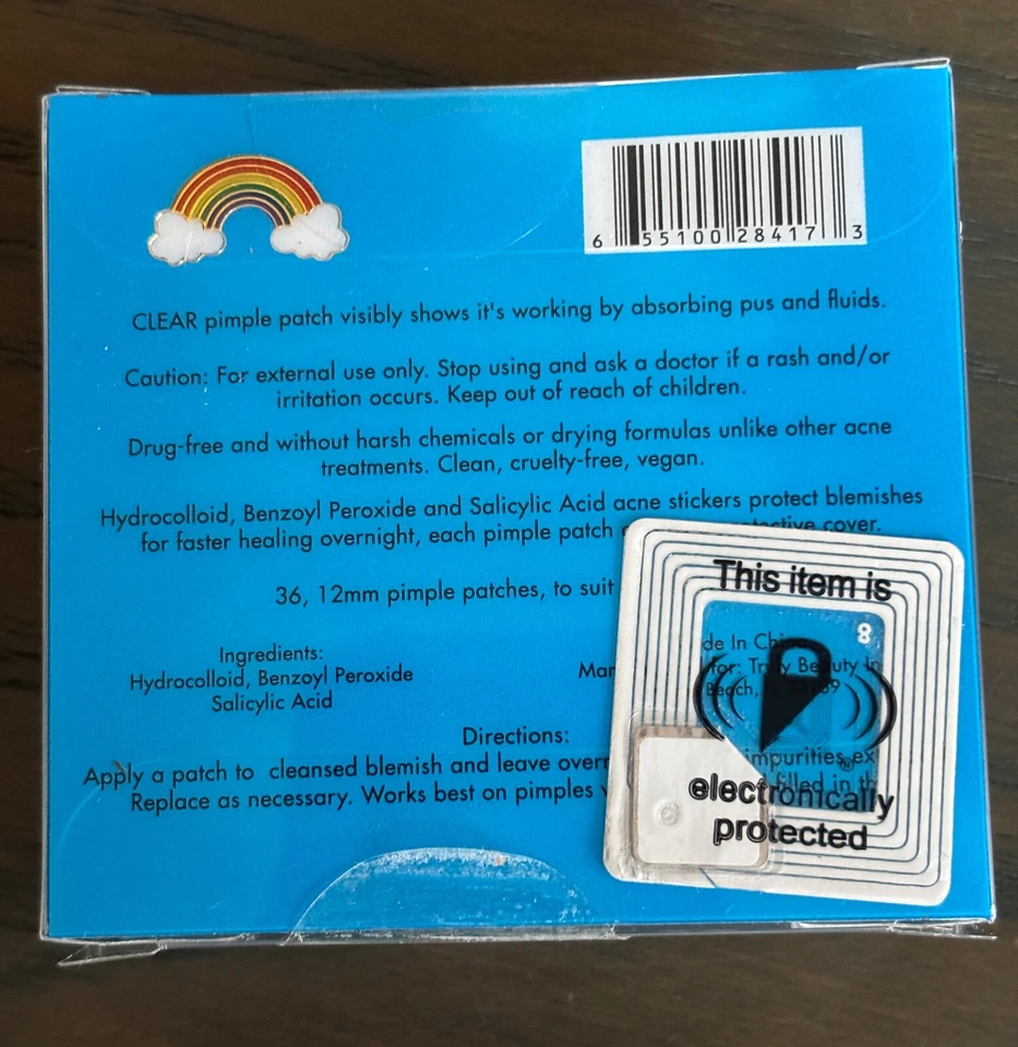 Parches clarificantes de espinillas en la nube de acné transparentes - ácido salicílico - 36 unidades - NUEVO Foto 3 de 3
