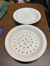 Apilco France White Porcelain Berry Fruit Strainer Colander No Underplate