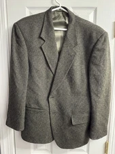 Tallia Uomo Men  Worsted/Alpaca Wool Blend Size 41 Extra Short Tweed Feel