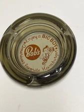 Vintage BOBs BIG BOY Restaurant smoke glass ashtray circa 1980s