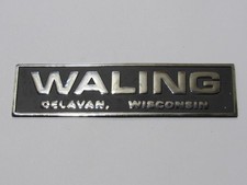 VTG Waling Chevrolet Delavan Wisconsin Metal Dealership Badge Emblem Tag WI Rare