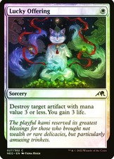 X 1 Lucky Offering FOIL NM-M Kamigawa Neon Dynasty 027 MTG Magic The Gathering
