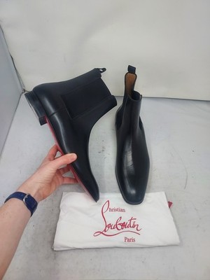 Christian Louboutin EU 45.5 US 12.5 MENS New Samson Black Chelsea Boot 