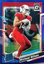 2023 Panini Donruss Optic - Rated Rookie Michael Wilson #204 Blue Hyper Prizm