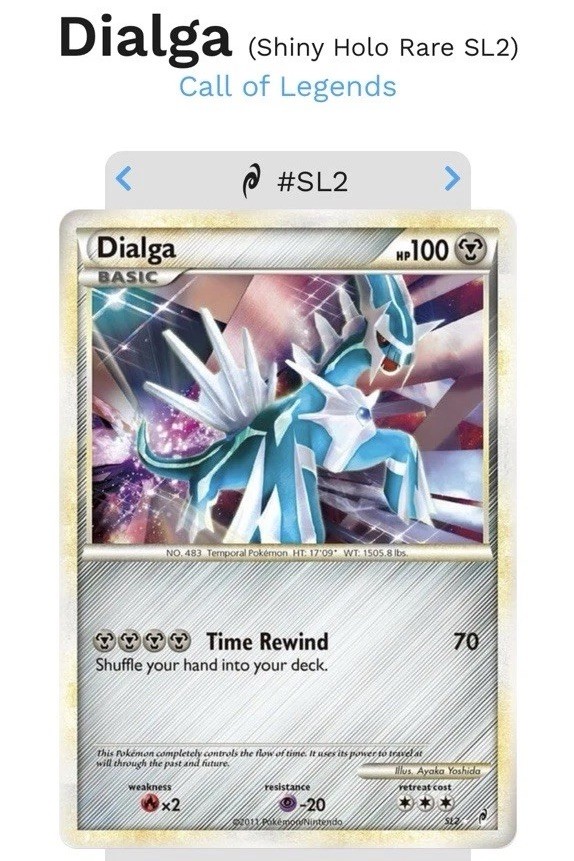 Dialga Shiny Holo Rare SL2 ITA