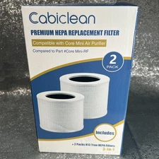 2 Pack Cabiclean H13 True HEPA Core Mini-RF  Air Filter for Leoit Mini / Mini-P