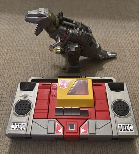 VINTAGE 1980'S HASBRO G1 TRANSFORMERS DINOBOT GRIMLOCK & BLASTER ! NICE