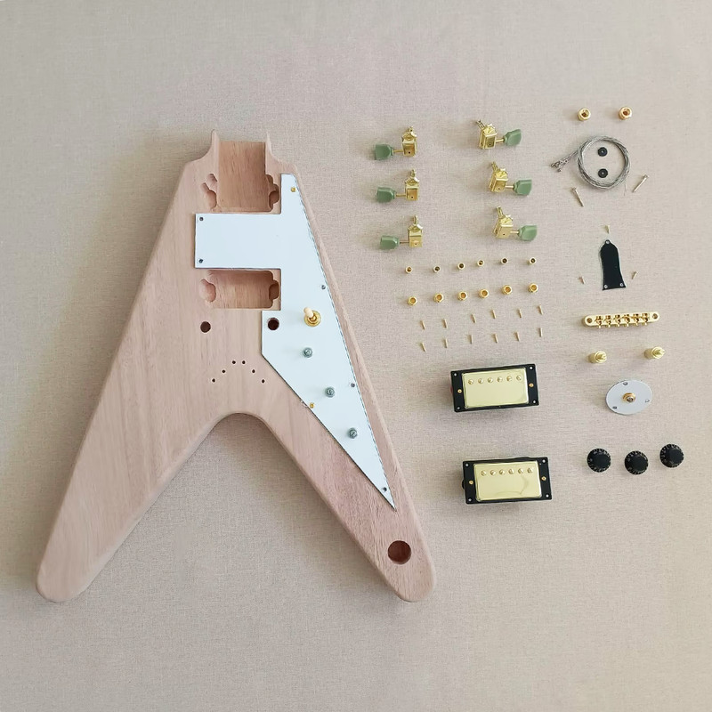 DIY Electric Guitar Kit gold parts Rosewood Fretboard Mahogany Body