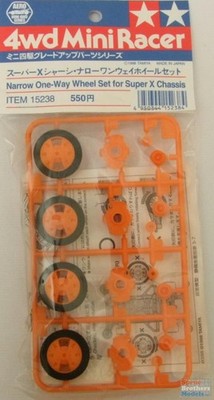 TAM15238 Tamiya 4WD MiniRacer Accessory - Narrow One-Way Wheel Set for Super X