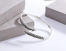 925 Sterling Silver Angel Wing Cuff Bracelet ...