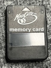 Mad Catz Black Memory Card for PS1/PS2 Reliable Storage