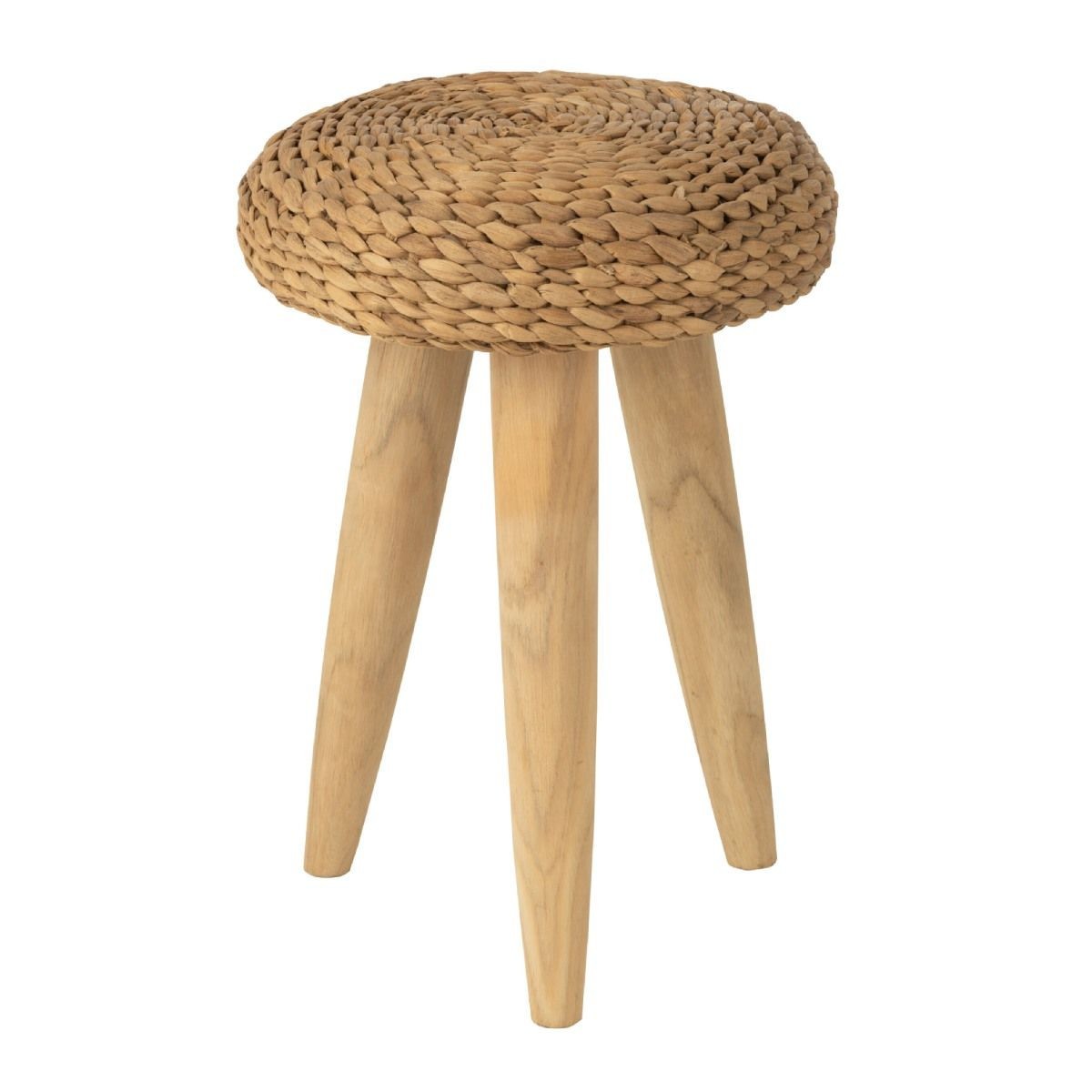 Tabouret en teck Puglia 40cm assise d'appoint stable