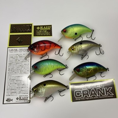 RAID JAPAN Level Crankbait Lures 6 pcs Fishing Hard Baits, Near Mint