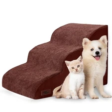3-Step Dog Ramp and Stairs for Sofa and Chair - Non-Slip Sturdy Pet Steps for